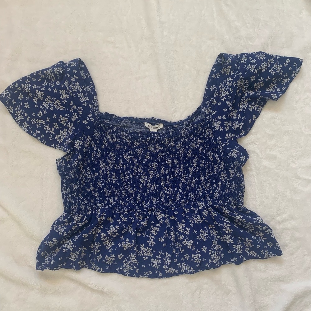 floral on or off shoulder top